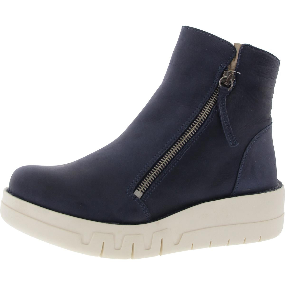 Lando Zipper Leather Ankle Boots