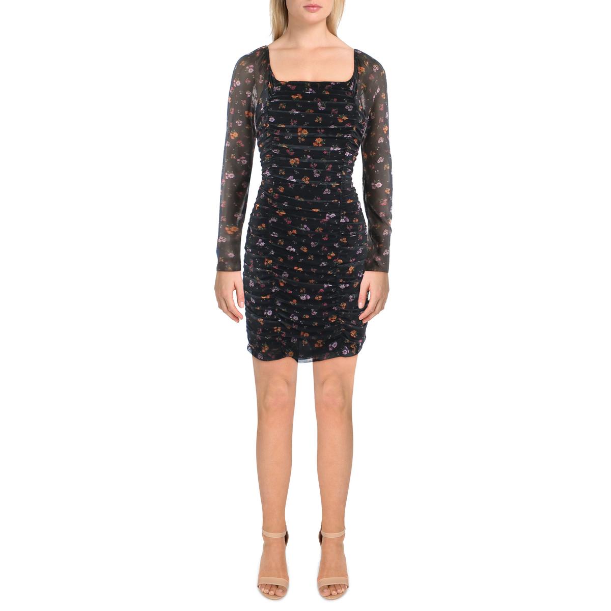 Square Neck Mini Sheath Dress