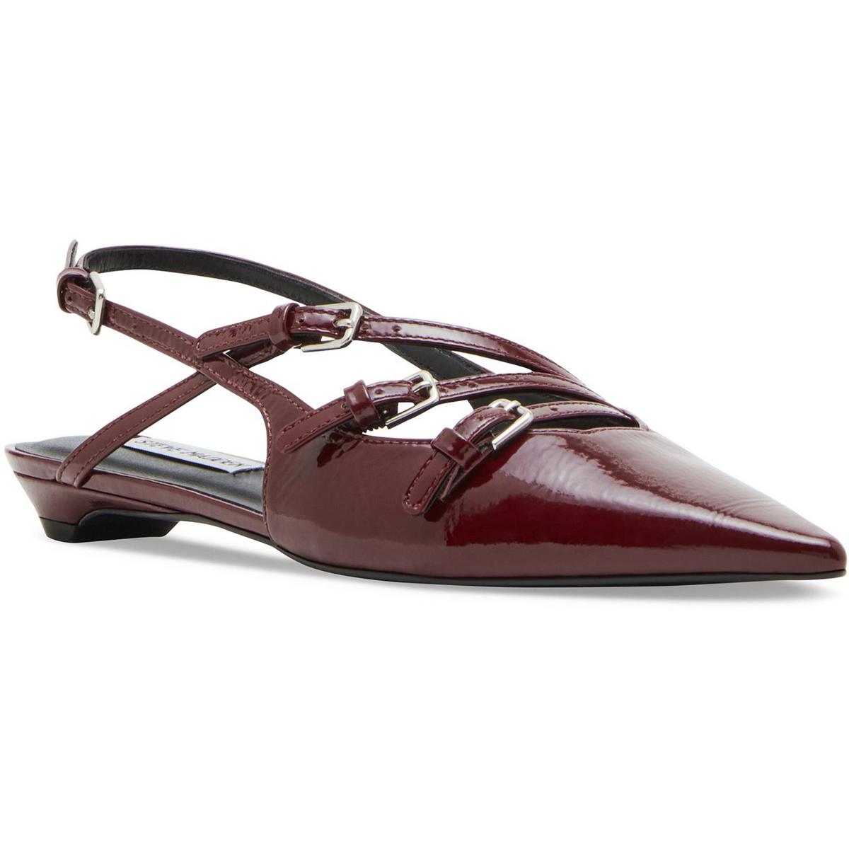 Peony Strappy Leather Slingback Slippers