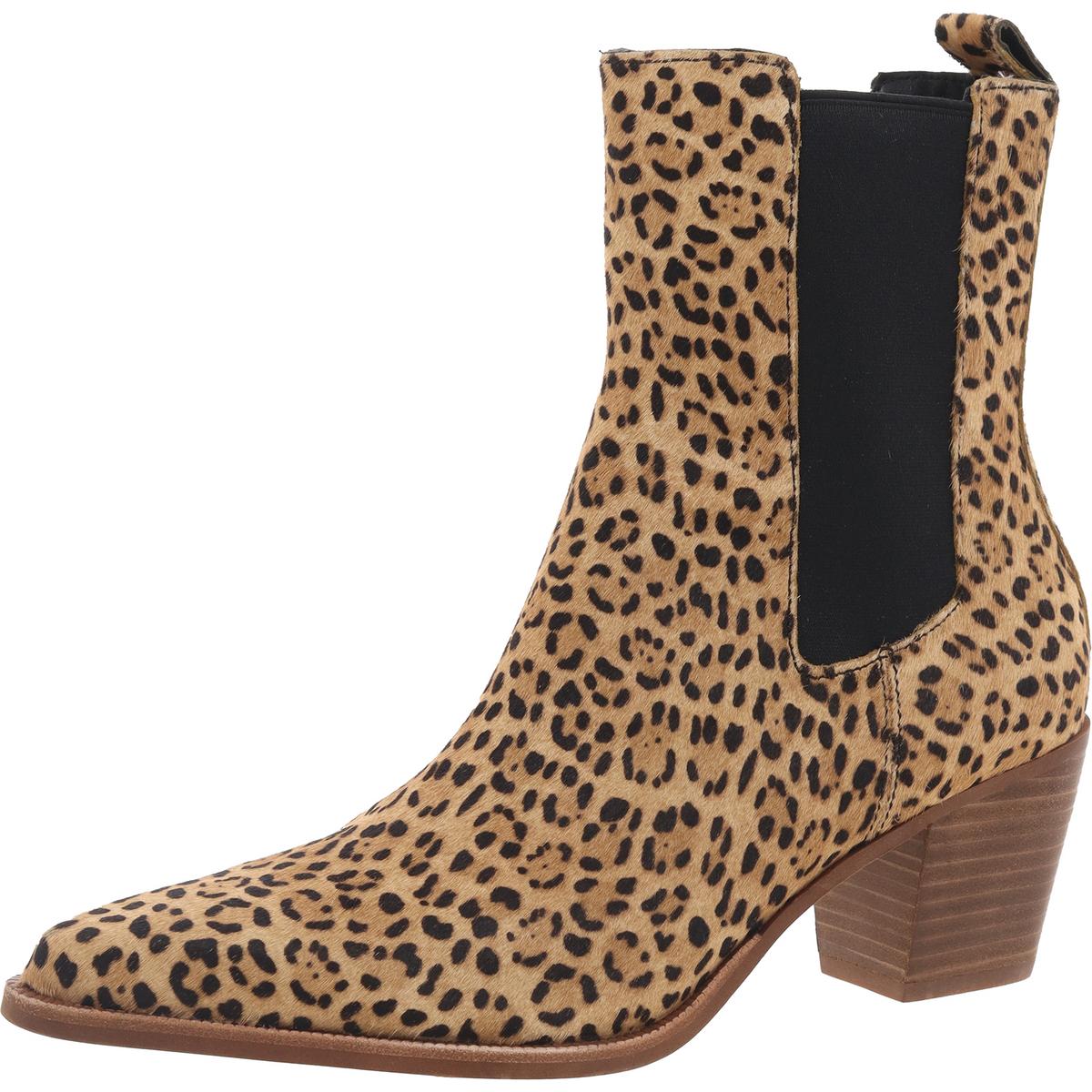Shadie Animal Print Calf Hair Ankle Boots