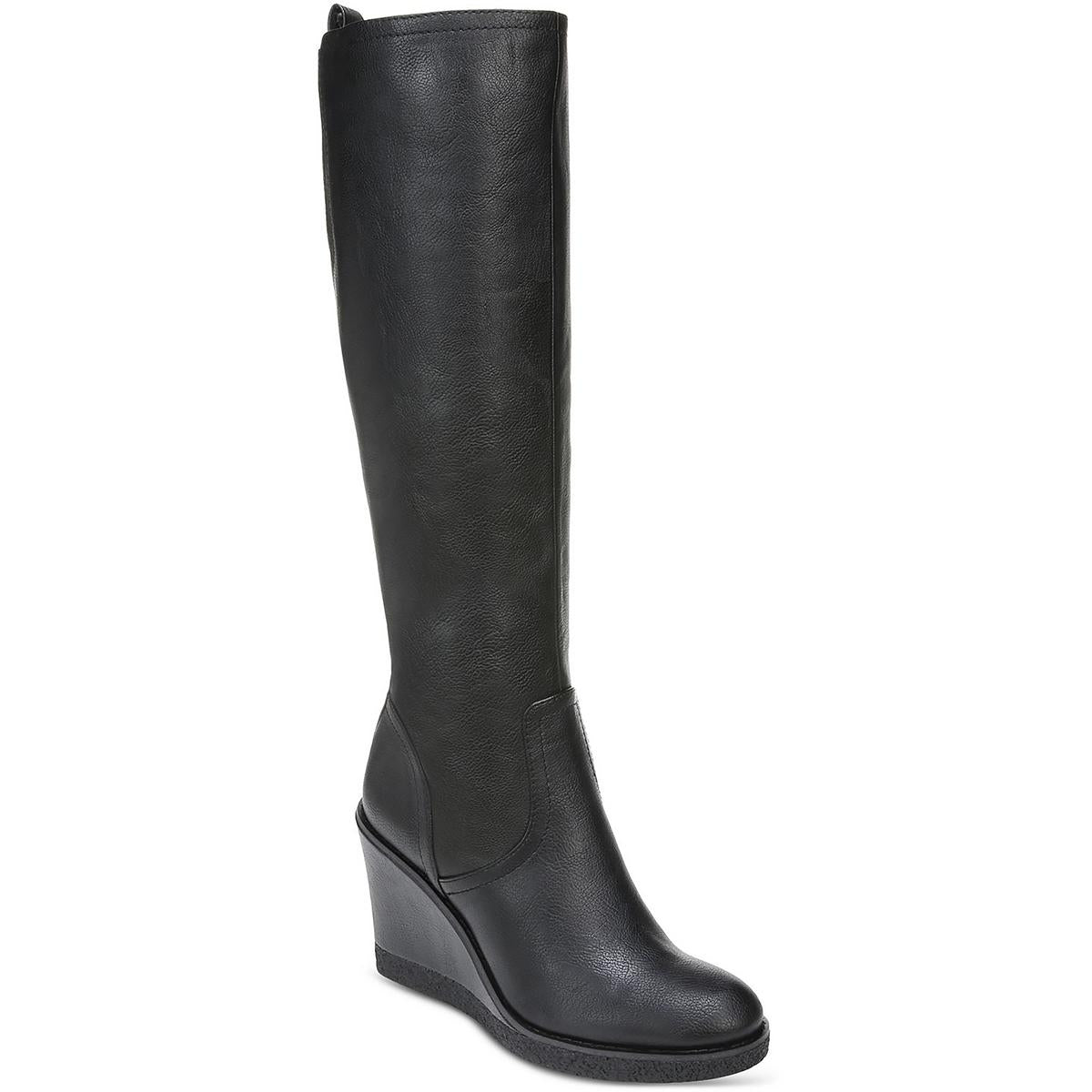 IGGY Faux Leather Knee-High Wedge Boots