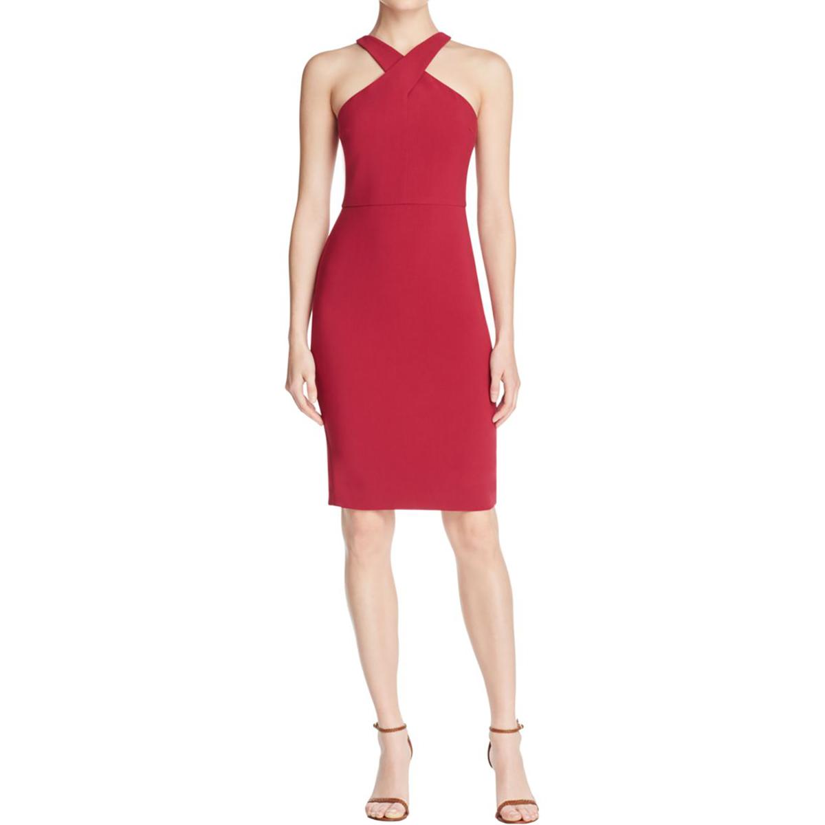 Carolyn Criss Cross Halter Party Dress