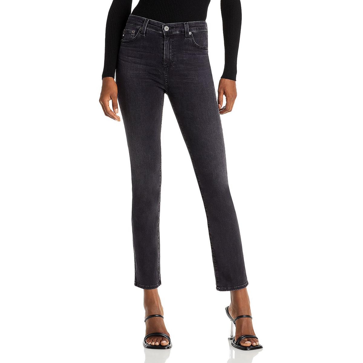 High Rise Slim Fit Straight Leg Jeans