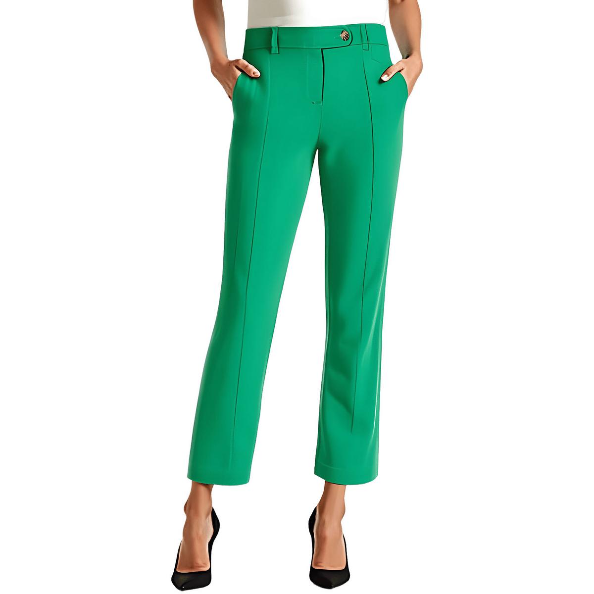 Petites Pocket Cotton Straight Leg Pants