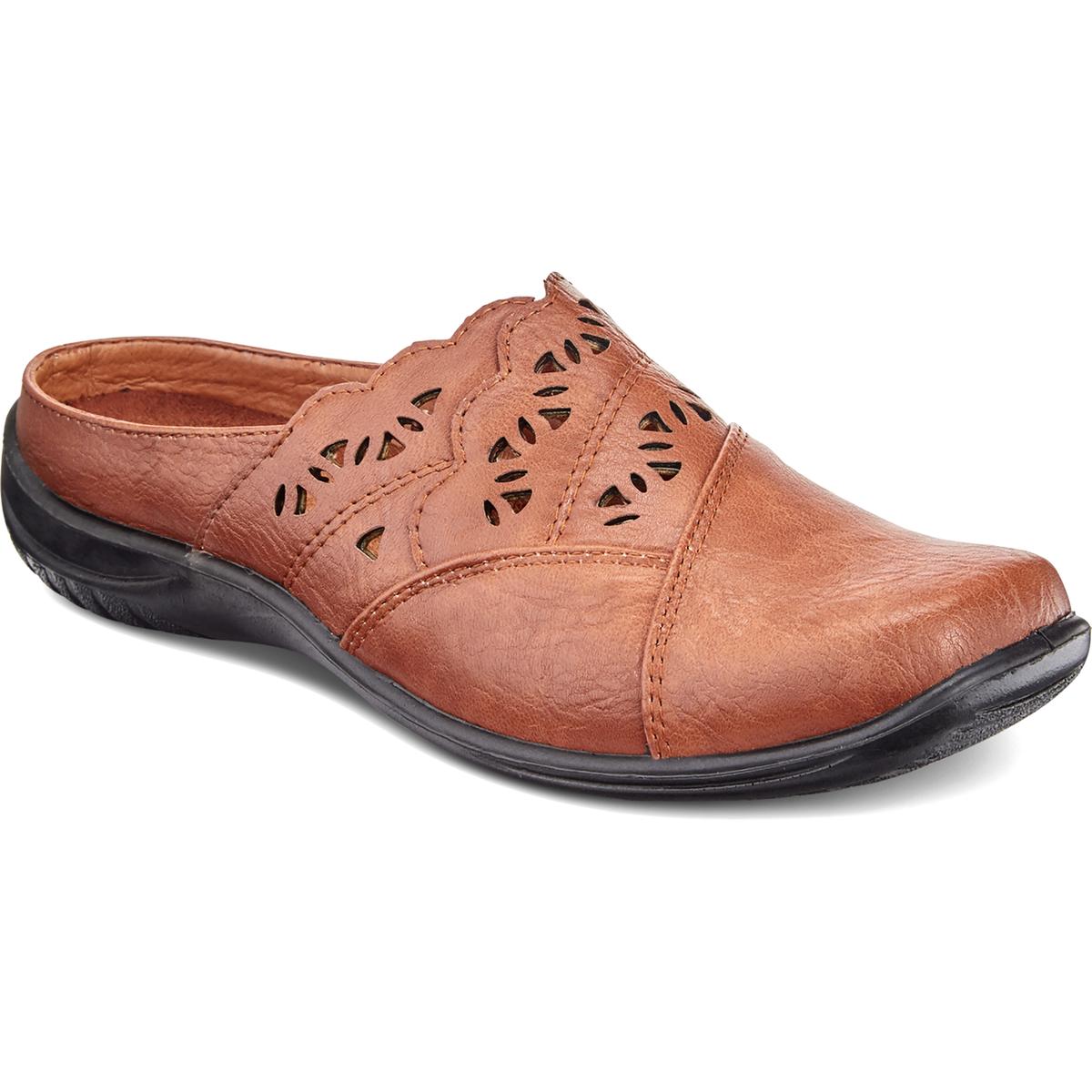 Forever Faux Leather Laser Cut Clogs