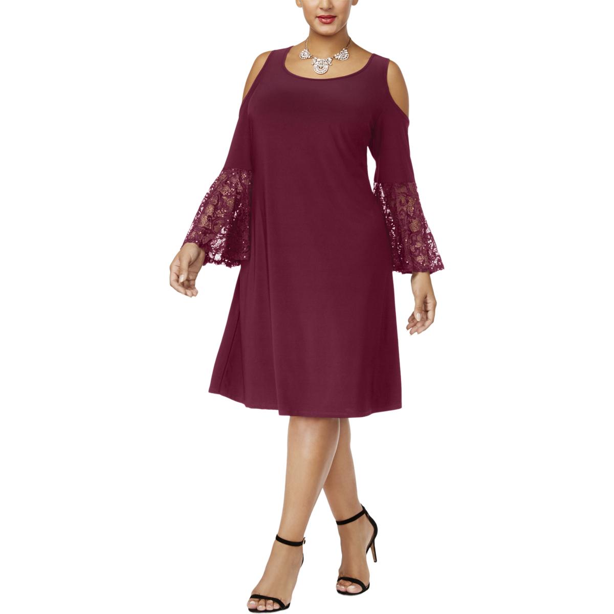 Plus Sequined Lace Party Dress