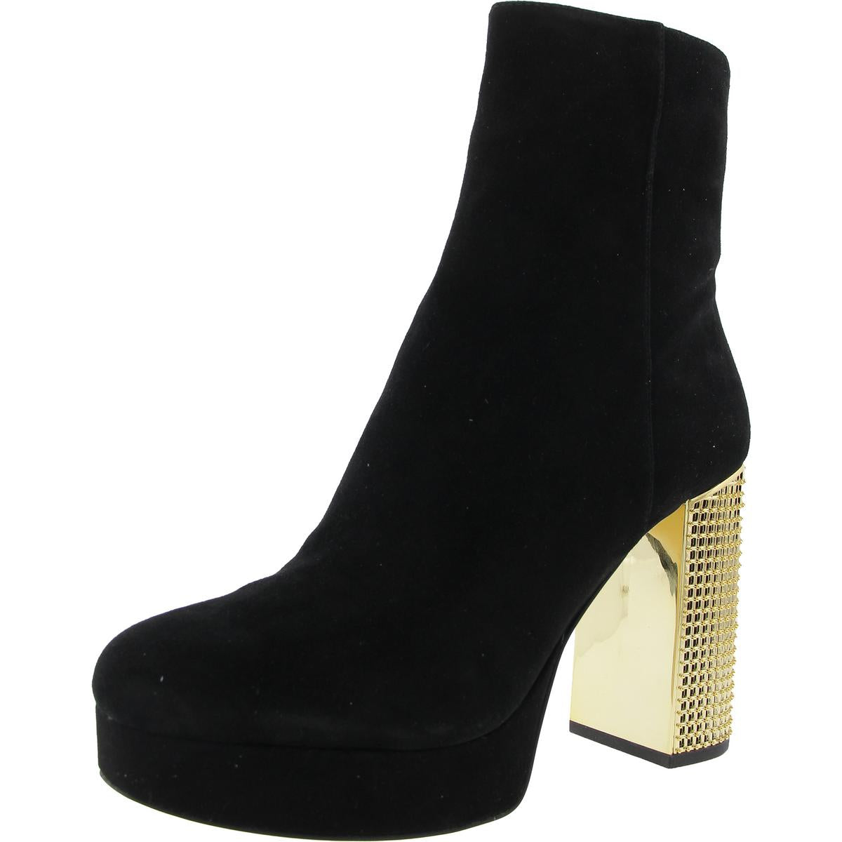 40F4MXME5S Block Heel Leather Booties