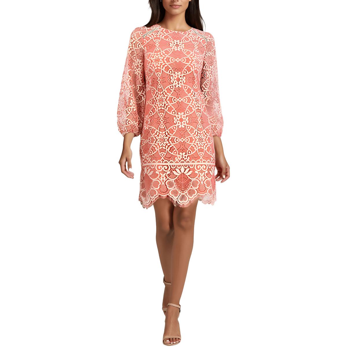 Embroidered Lace Shift Dress