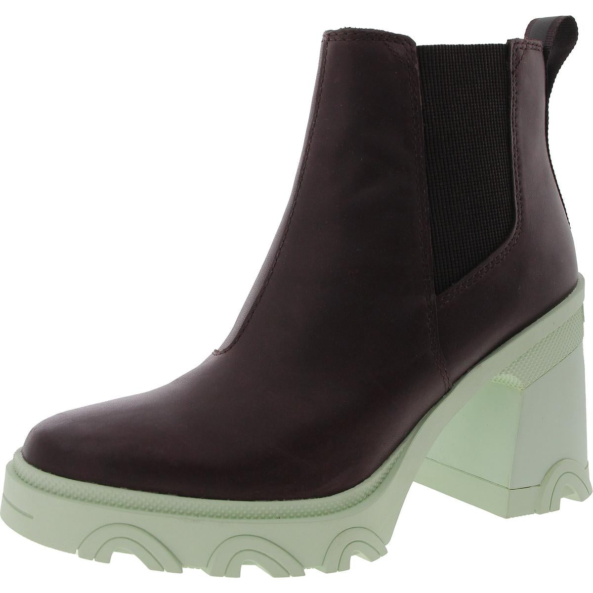 1951901203 Block Heel Leather Chelsea Boots