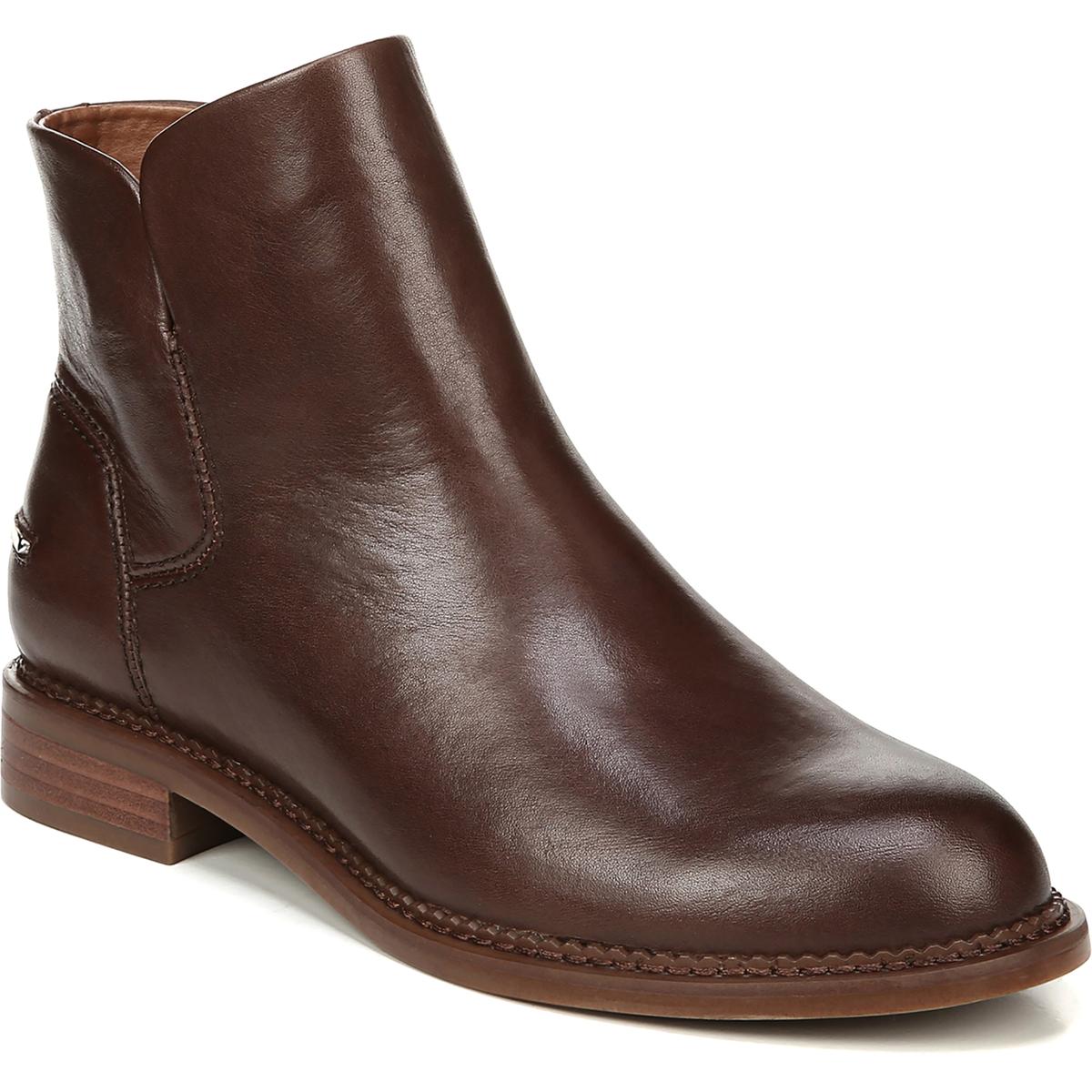 Happily Leather Solid Ankle Boots