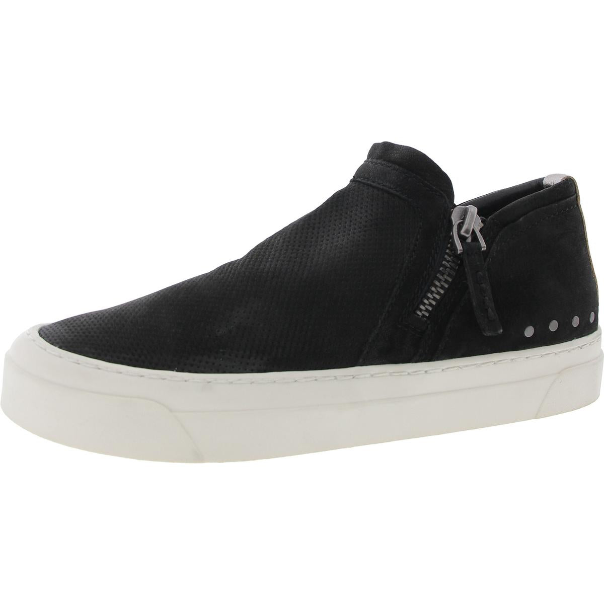 Double Zipper Leather Casual And Fashion Sneakers