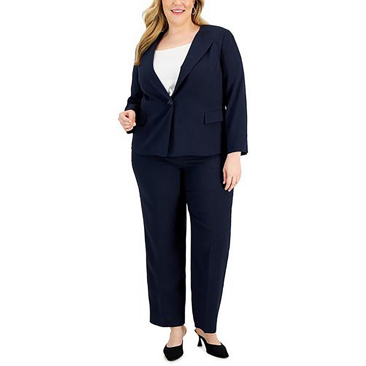 Plus Business Work Wear One-Button Blazer