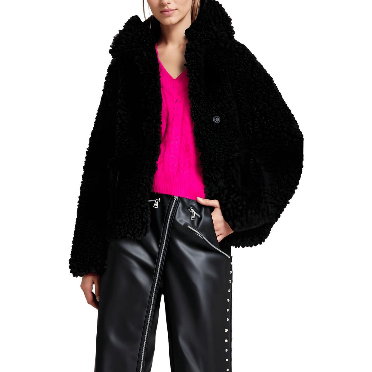 Sherpa Long Sleeve Faux Fur Coat